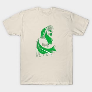 Green Amanita Muscaria (Fly Agaric) Mushroom Unicorn T-Shirt